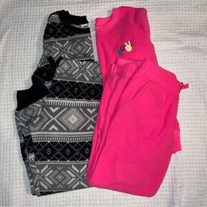 Girls Old Navy Fleece Pajamas Sets - Size 6/7